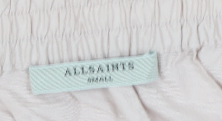 AllSaints Women's Beige Off Shoulder Shift Dress S