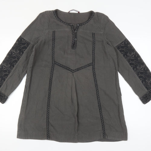 Comptoir des Cotonniers Grey Tunic Blouse, Size 14