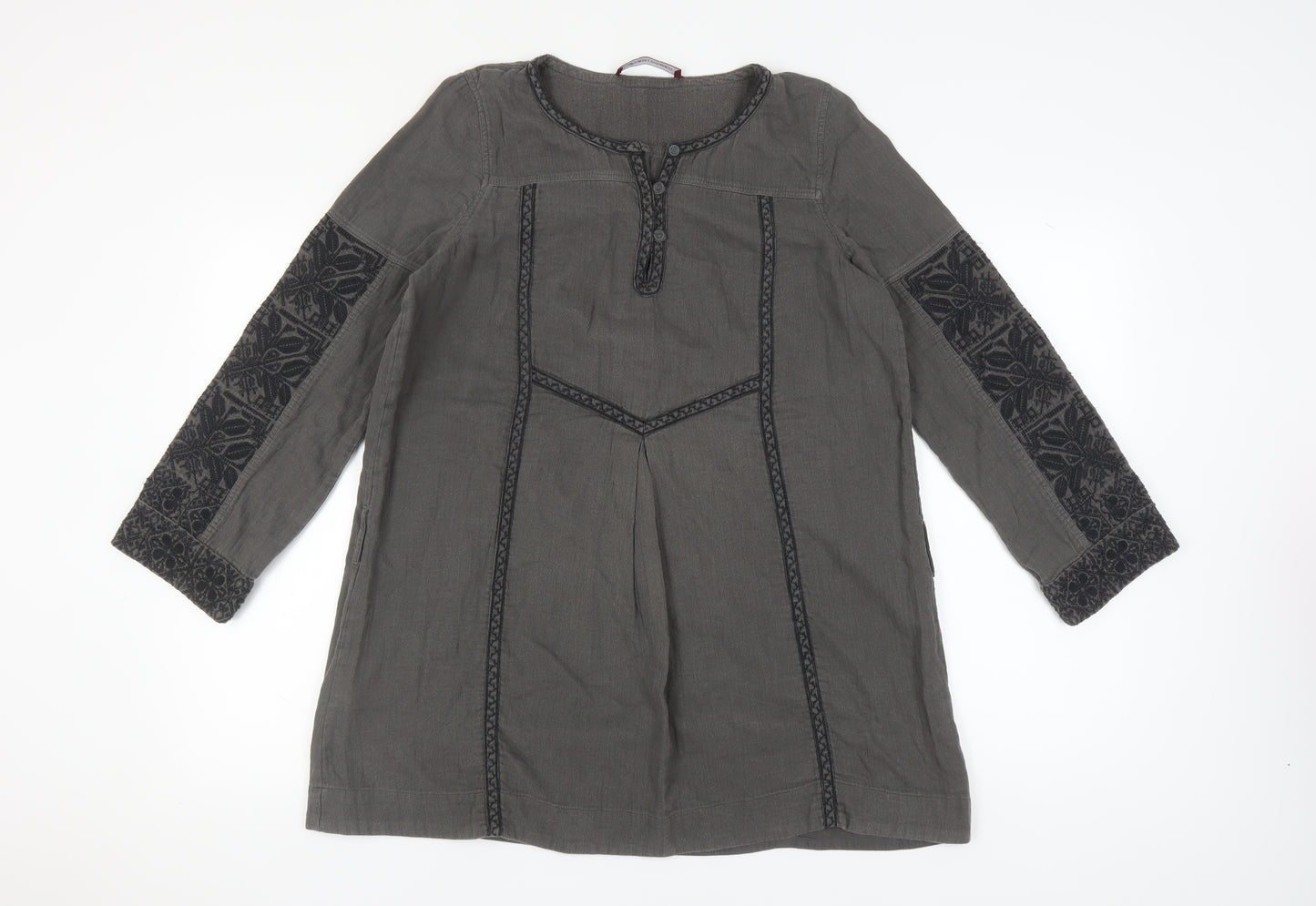 Comptoir des Cotonniers Grey Tunic Blouse, Size 14