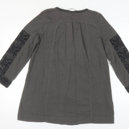 Comptoir des Cotonniers Grey Tunic Blouse, Size 14