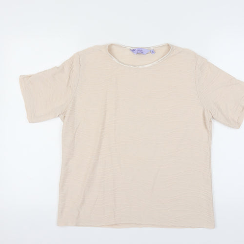 Honor Millburn Women's Beige Short Sleeve Top M