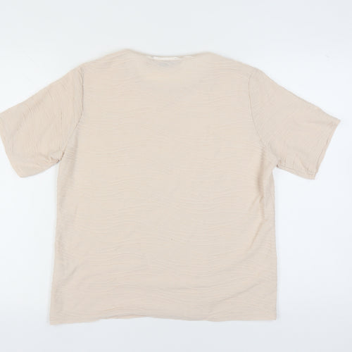 Honor Millburn Women's Beige Short Sleeve Top M