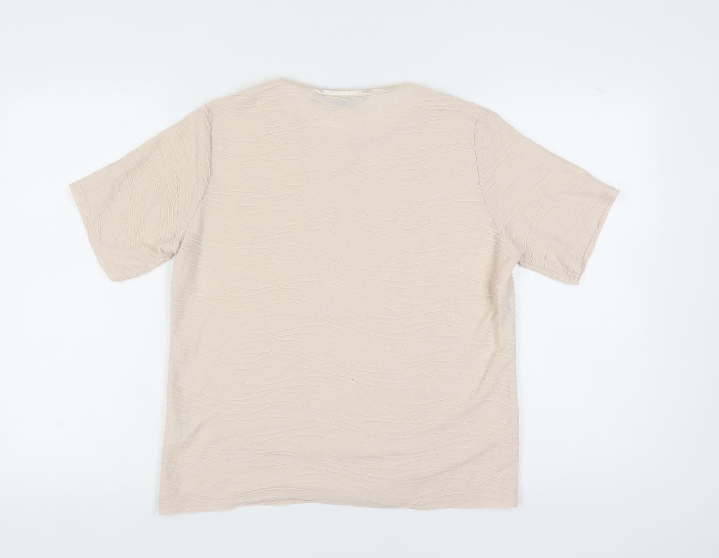 Honor Millburn Women's Beige Short Sleeve Top M