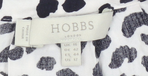 Hobbs Women's Multicoloured Animal Print Blouse, Size 16