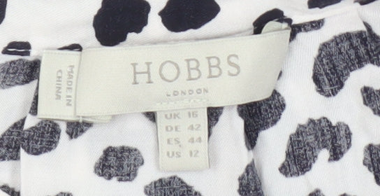 Hobbs Women's Multicoloured Animal Print Blouse, Size 16