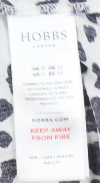Hobbs Women's Multicoloured Animal Print Blouse, Size 16
