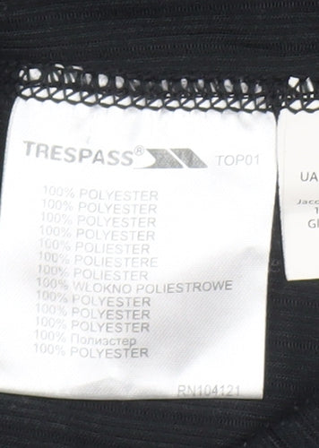 Trespass Black Jogger Trousers Unisex Adults 2XS