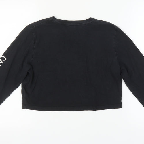 Calvin Klein Women's Black Cropped T-Shirt XS