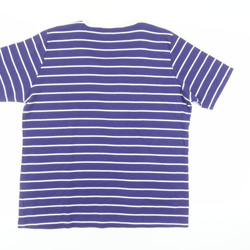 Honor Millburn Women's Blue Striped T-Shirt Size L