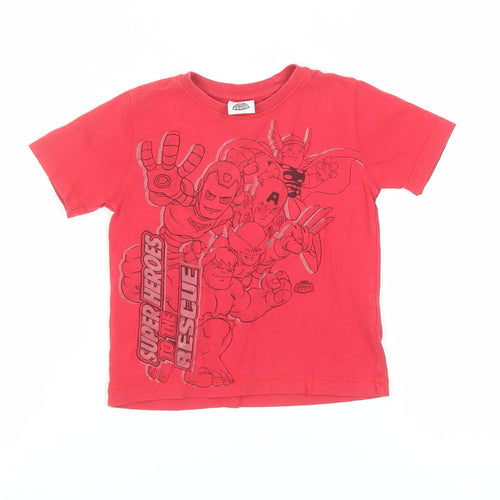 Marvel Boys Red Superhero T-Shirt 3-4 Years Casual Wear