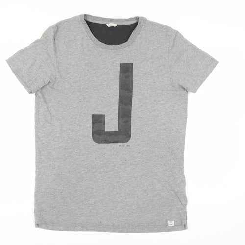 Jack & Jones Men's Grey M Crew Neck T-Shirt