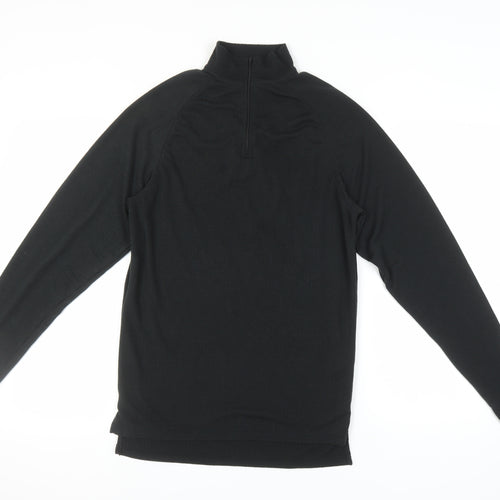 Trespass Men's Black Long Sleeve High Neck T-Shirt L