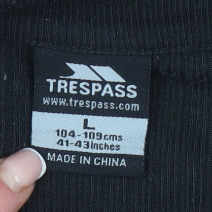 Trespass Men's Black Long Sleeve High Neck T-Shirt L