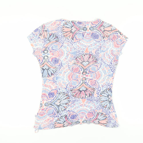 Mantaray Women's Multicoloured Geometric T-Shirt Size 8