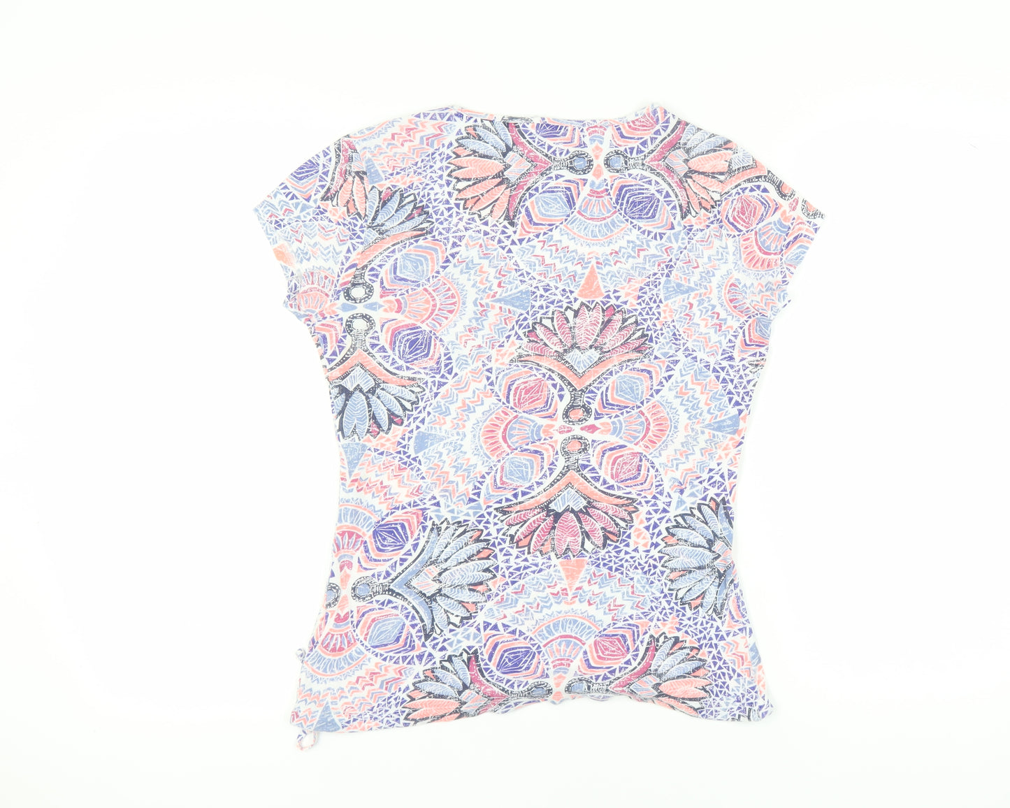 Mantaray Women's Multicoloured Geometric T-Shirt Size 8