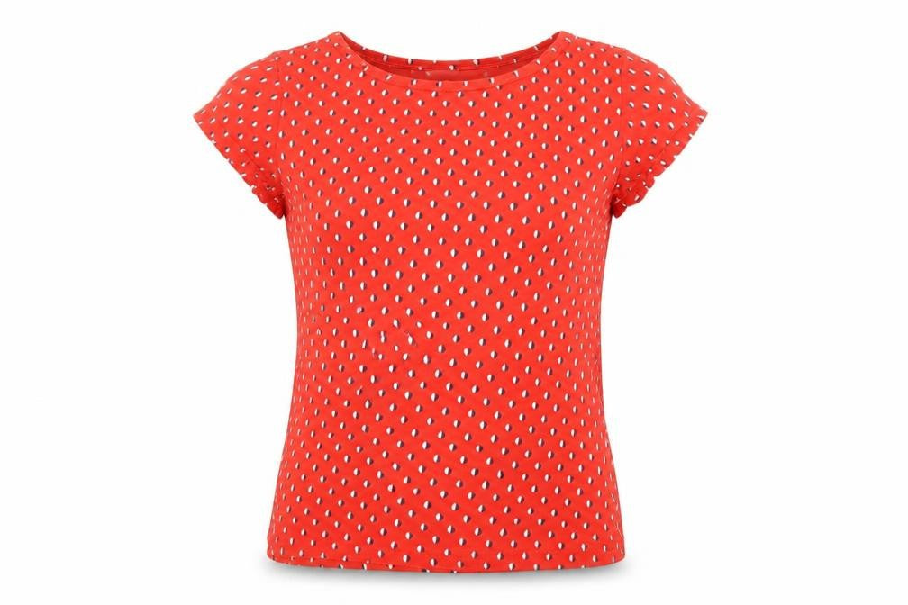 Jacqueline de Yong Women's Red Casual T-Shirt, Size S