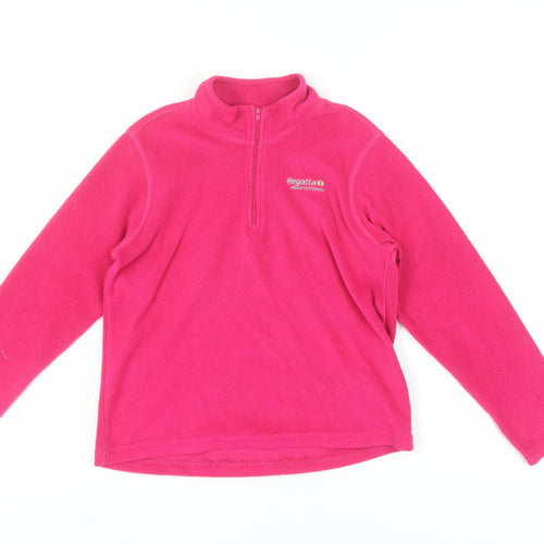 Regatta Girls Pink 1/2 Zip Fleece Sweatshirt 9-10 Years