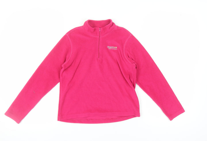 Regatta Girls Pink 1/2 Zip Fleece Sweatshirt 9-10 Years