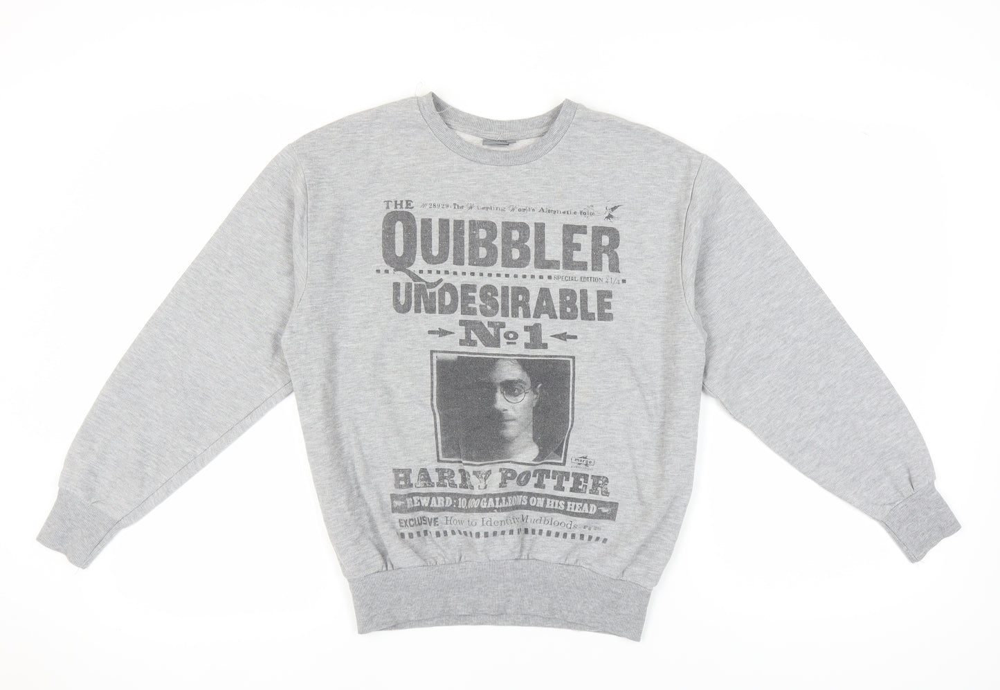 Harry Potter Women's Grey Sweatshirt, Size 12, Logo Print