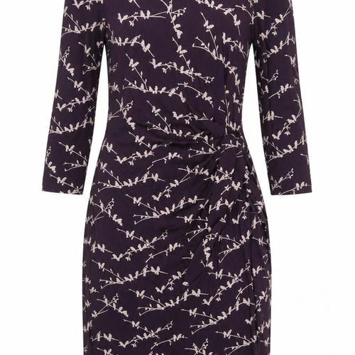 Laura Ashley Women’s Floral Multicoloured Dress - UK 8, Boat Neck, Ruched Design