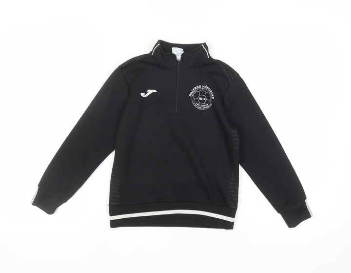 Joma Boys Black 2XS Sweatshirt 1/4 Zip Casual Lightweight