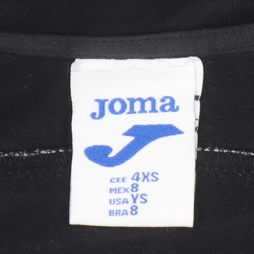 Joma Boys Black 2XS Sweatshirt 1/4 Zip Casual Lightweight