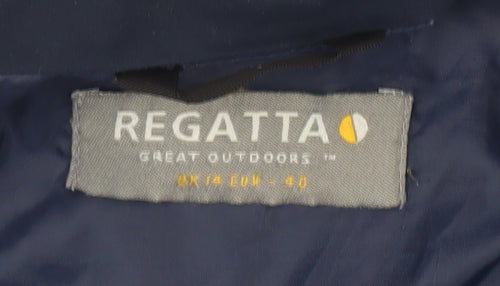 Regatta Women's Blue Rain Coat Jacket Size 14 Waterproof
