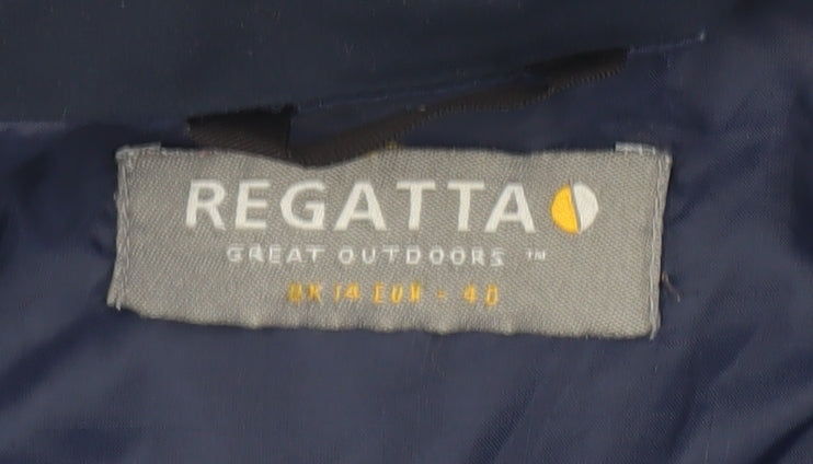 Regatta Women's Blue Rain Coat Jacket Size 14 Waterproof