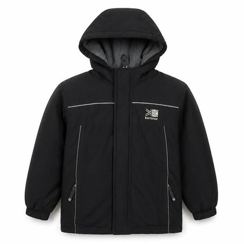 Karrimor Boys Black Puffer Jacket, Size 4-5 Years, Winter Hooded