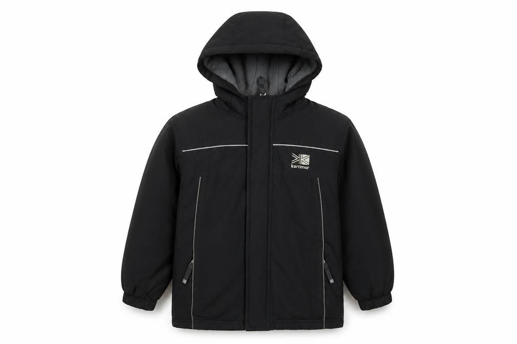 Karrimor Boys Black Puffer Jacket, Size 4-5 Years, Winter Hooded