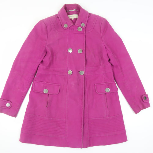 Karen Millen Women's Pink Military Coat Size 14