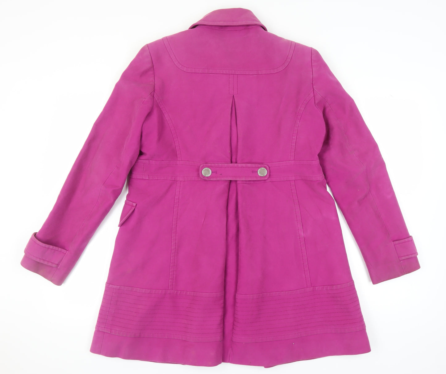 Karen Millen Women's Pink Military Coat Size 14