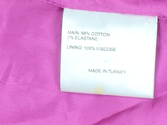 Karen Millen Women's Pink Military Coat Size 14