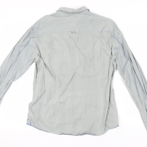 Firetrap Men's Grey Geometric Long Sleeve Shirt XL