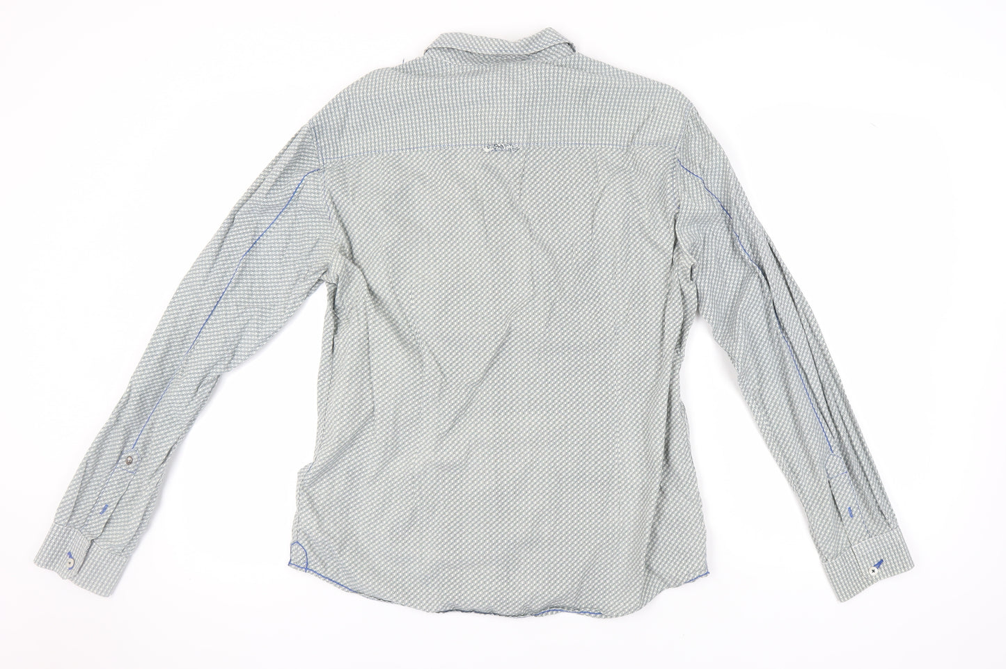Firetrap Men's Grey Geometric Long Sleeve Shirt XL