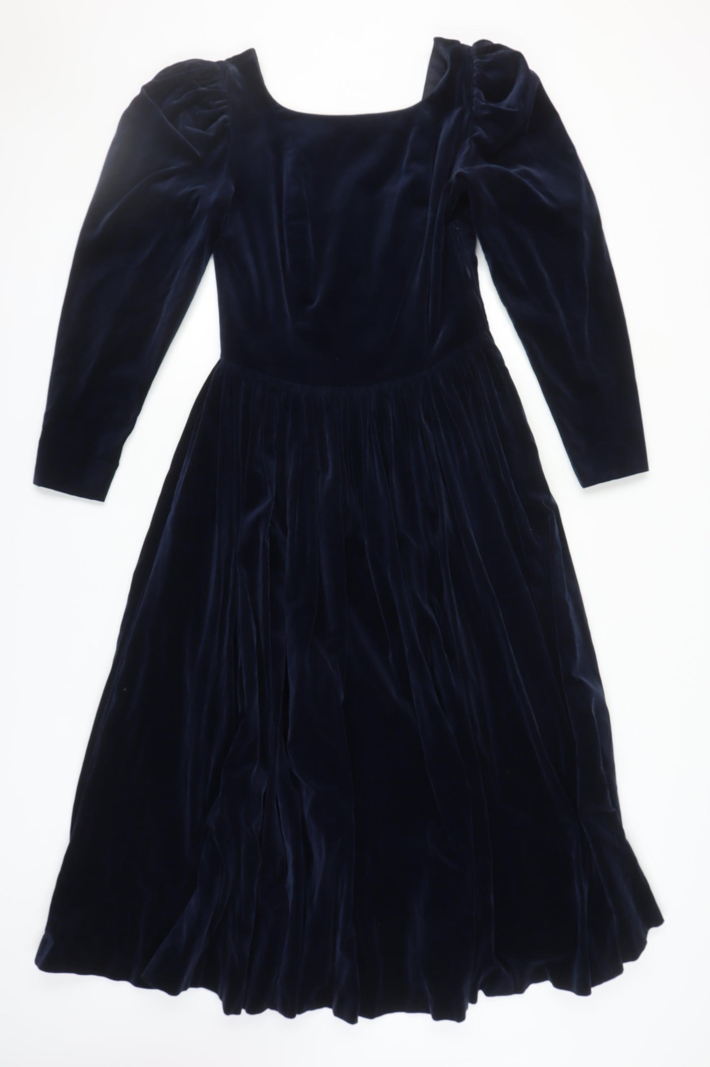 Laura Ashley Women's Blue Velvet Dress Size 12