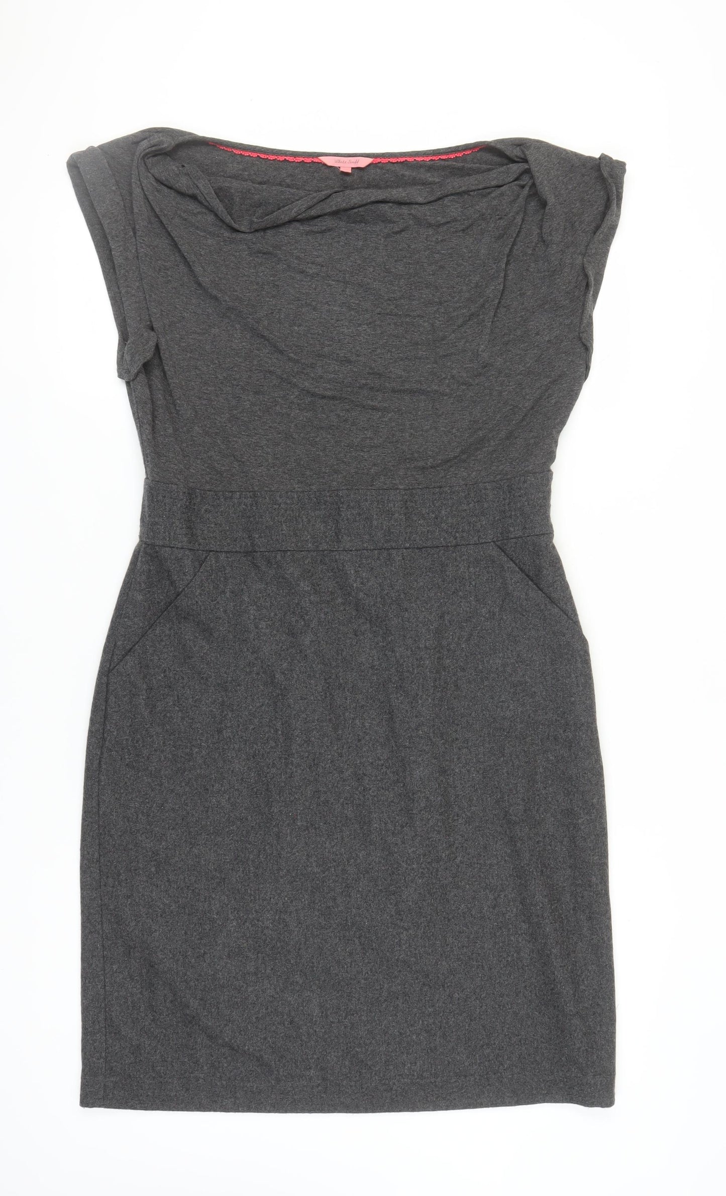 White Stuff Women's Grey Sheath Mini Dress Size 14