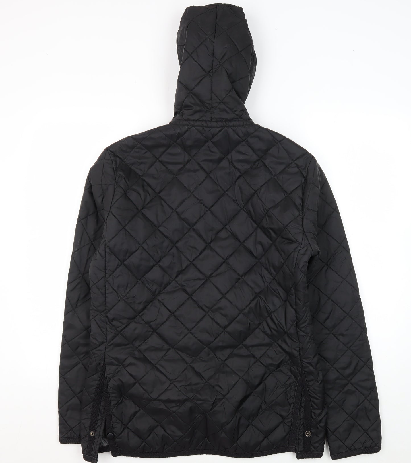 Voi Jeans Men's Black Quilted Hooded Jacket M
