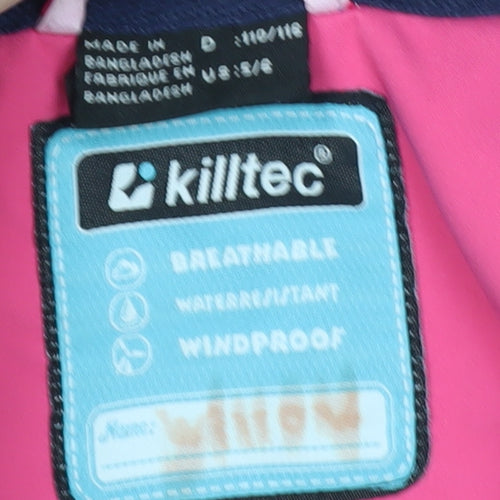 Killtec Girls Pink Spotted Jacket, 9 Years, Breathable & Stylish