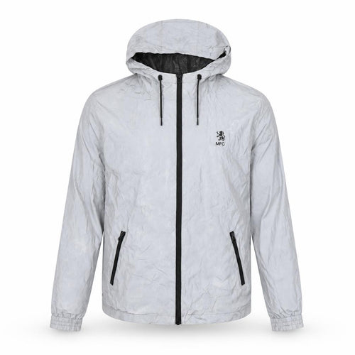 Euro-Sports Men's Grey Windbreaker Jacket, Size S