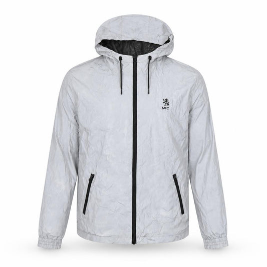 Front view of Euro-Sports Men's Grey Windbreaker Jacket, size S