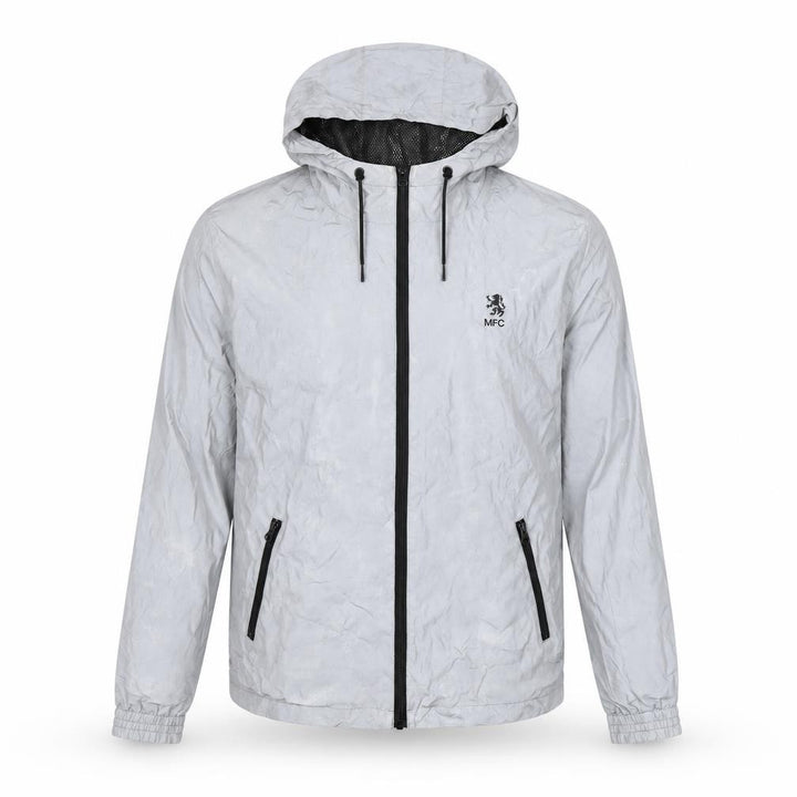 Front view of Euro-Sports Men's Grey Windbreaker Jacket, size S