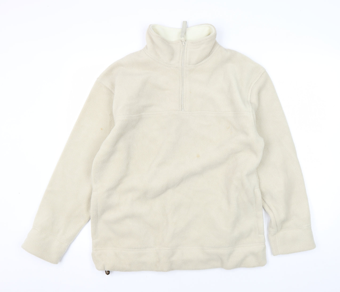 Active Women's Beige Fleece Pullover Sweatshirt Size 10