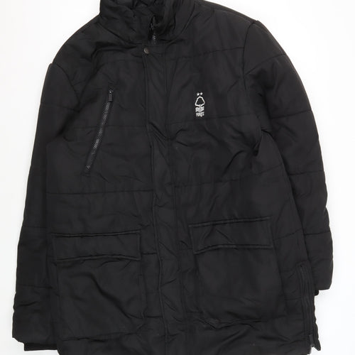 Forest Men's Black Puffer Jacket L Winter Sports