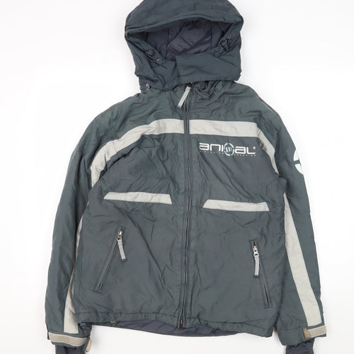 Animal Men's Grey Puffer Jacket L - Outdoor Skiing Coat