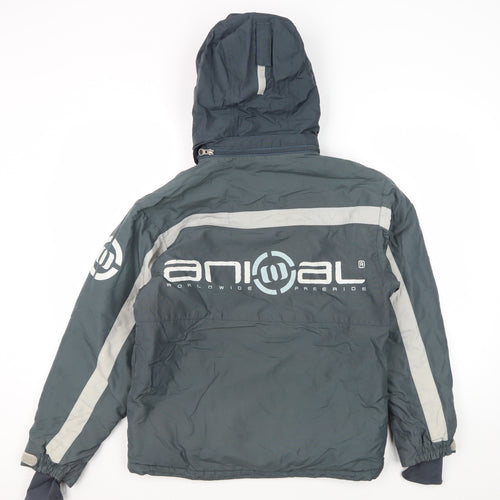 Animal Men's Grey Puffer Jacket L - Outdoor Skiing Coat