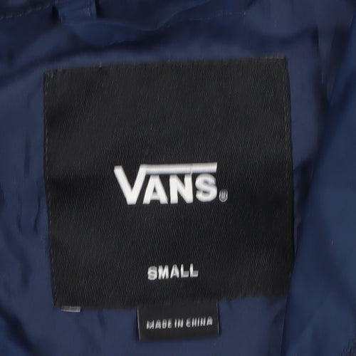 Vans Men's Blue Windbreaker Jacket S Hooded