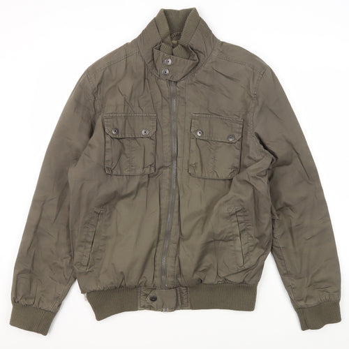 Burton Men's Green Bomber Jacket, Size M