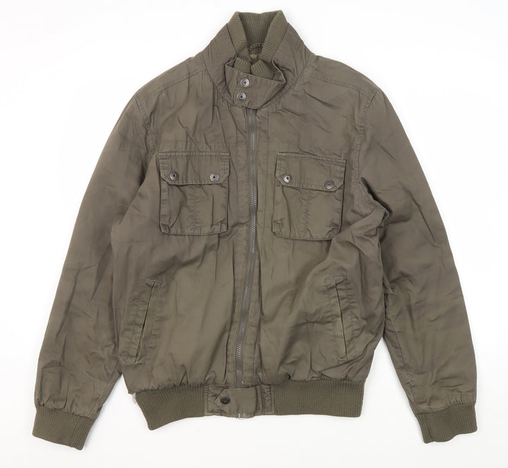 Burton Men's Green Bomber Jacket, Size M