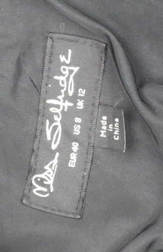 Miss Selfridge Women's Black Puffer Coat Size 12